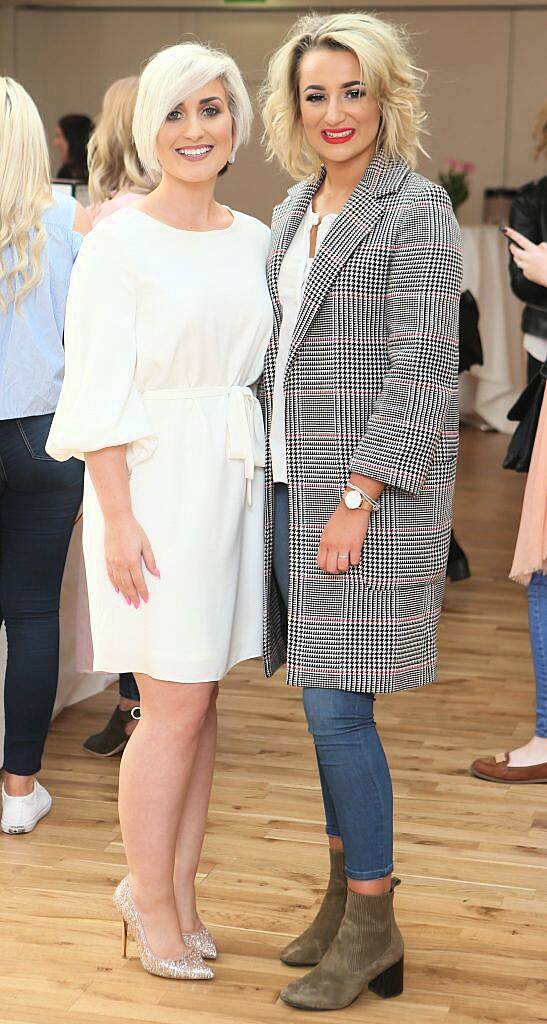 Charlene Flanagan and  Lucy Fitz pictured at the Cailyn beauty event and skincare launch in The Morrison Hotel, Dublin (10th May 2017). Photo: Leon Farrell/Photocall Ireland