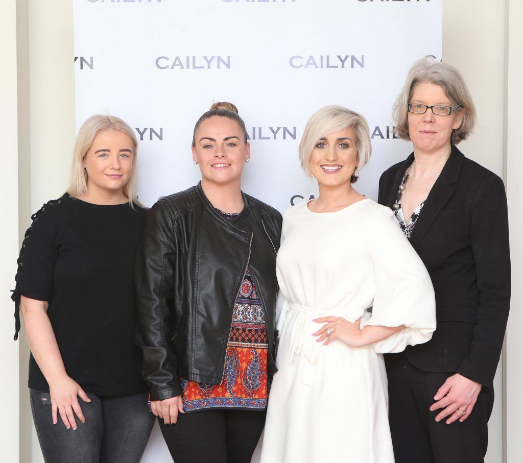 Ciara Boylan,Charlene Flanagan, Janet Dillon and Chloe Fylnn  pictured at the Cailyn beauty event and skincare launch in The Morrison Hotel, Dublin (10th May 2017). Photo: Leon Farrell/Photocall Ireland