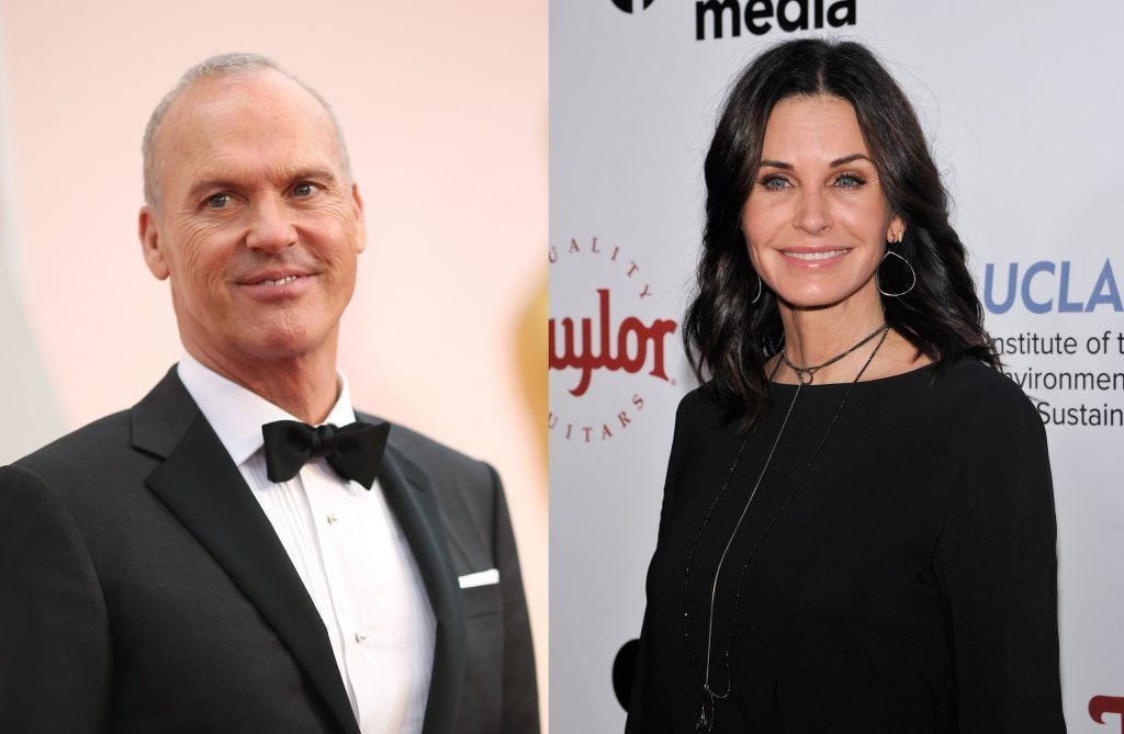 Michael Keaton & Courtney Cox - Were together for six years but split in 1995. (Photos by Christopher Polk/Getty Images & John Sciulli/Getty Images)