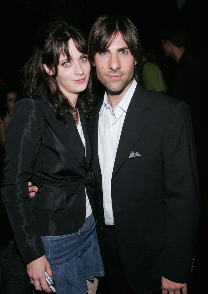 Zooey Deschanel and Jason Schwartzman - He was her first real boyfriend when they got together at 19. (Photo by Evan Agostini/Getty Images)