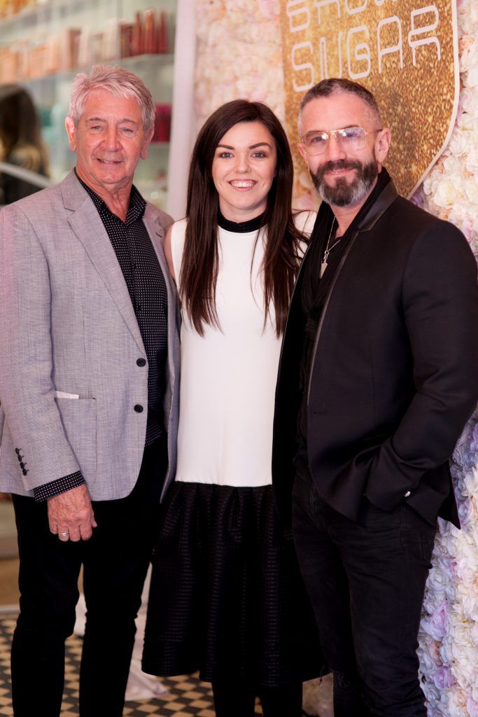 Gary Kavanagh, Elayne Archbold & Mark O'Keeffe pictured at Brown Sugar's 2017 Summer Showcase in conjunction with the Smart Blondes Use Smartbond initiative. The event took place in Brown Sugar, No 50 South William Street, on Tuesday 9th May 2017. Photographer: Konrad Kubic