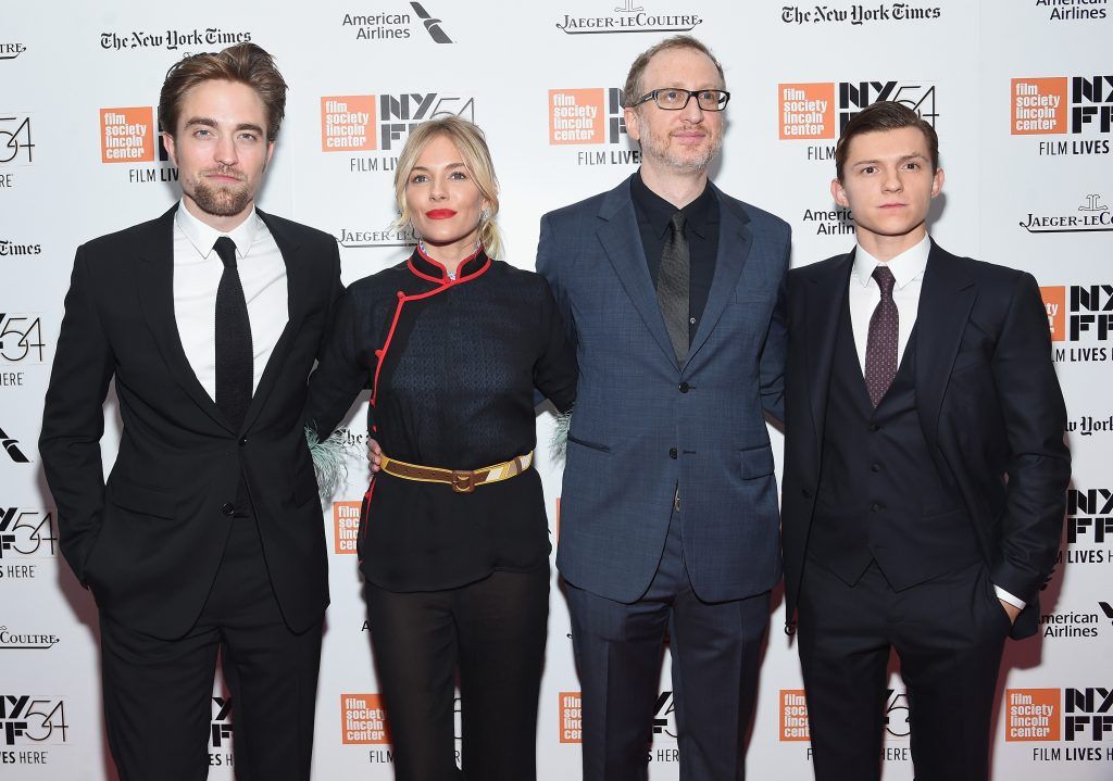 L-R Sienna Miller, Robert Pattinson, James Gray, and Tom Holland attend the Closing Night Screening of "The Lost City Of Z" for the 54th New York Film Festival at Alice Tully Hall, Lincoln Center on October 15, 2016 in New York City.  (Photo by Jamie McCarthy/Getty Images)
