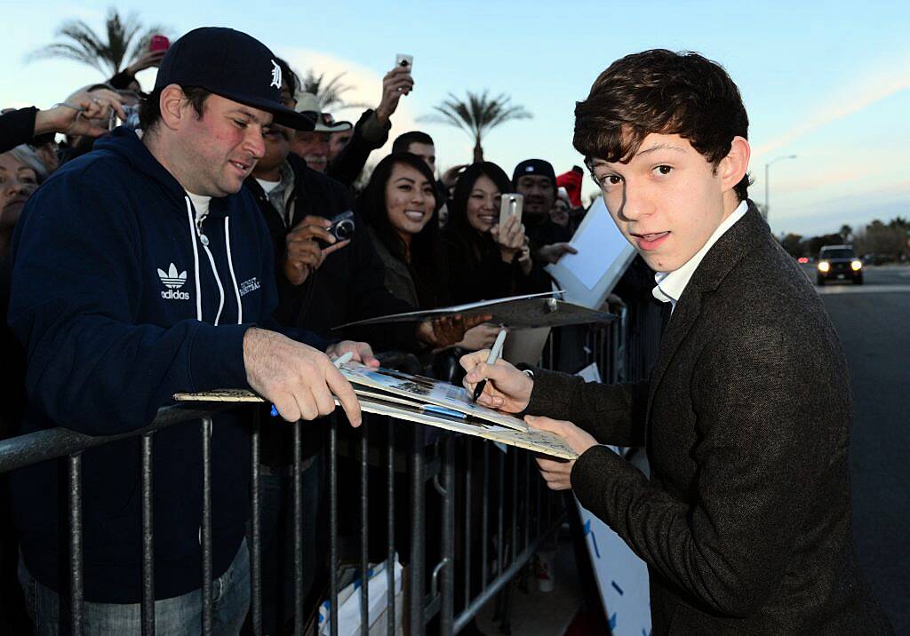 Tom Holland arrives at the 24th annual Palm Springs International Film Festival Awards Gala at the Palm Springs Convention Center on January 5, 2013 in Palm Springs, California.  (Photo by Jason Merritt/Getty Images For Palm Springs Film Festival)