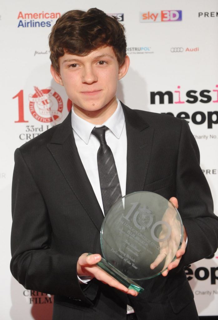 Tom Holland poses in the press room at the London Critics' Circle Film Awards at The Mayfair Hotel on January 20, 2013 in London, England. (Photo by Stuart Wilson/Getty Images)