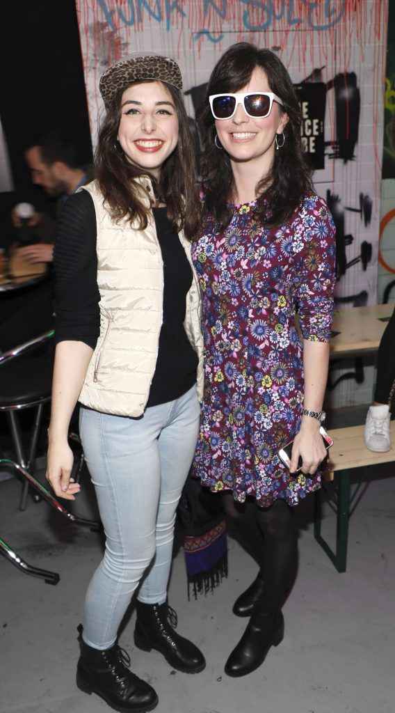 Catherine Kennedy and Hannah Kilroy at the launch of START Bold END Bold at Dame Lane-photo Kieran Harnett