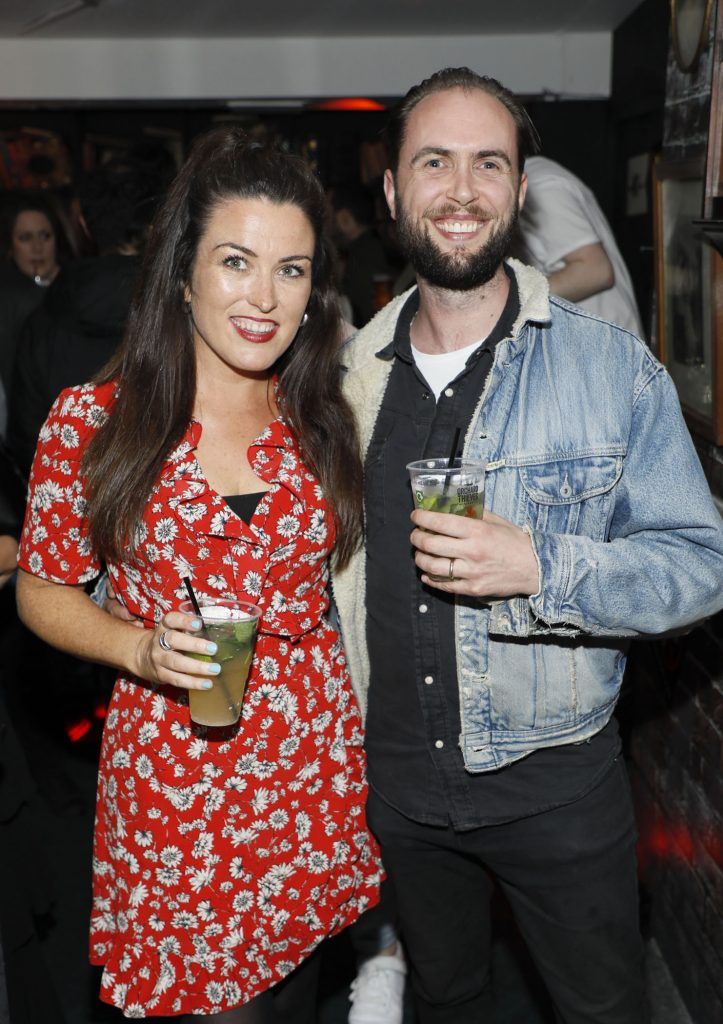 Riva O'Malley and John McGee at the launch of START Bold END Bold at Dame Lane-photo Kieran Harnett