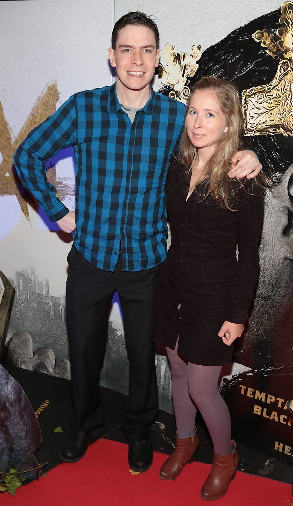 Tom Prentice and Clare Fitzpatrick pictured at the Irish Premiere Screening of King Arthur: Legend of the Sword at the Savoy Cinema on O'Connell Street, Dublin. Picture: Brian McEvoy