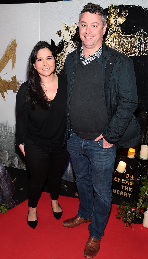 Eva Vlavianou and Liam Billings pictured at the Irish Premiere Screening of King Arthur: Legend of the Sword at the Savoy Cinema on O'Connell Street, Dublin. Picture: Brian McEvoy