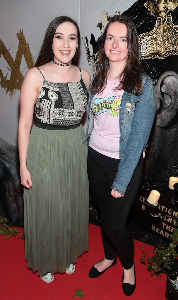 Kate Flynn and Katrina Devins pictured at the Irish Premiere Screening of King Arthur: Legend of the Sword at the Savoy Cinema on O'Connell Street, Dublin. Picture: Brian McEvoy