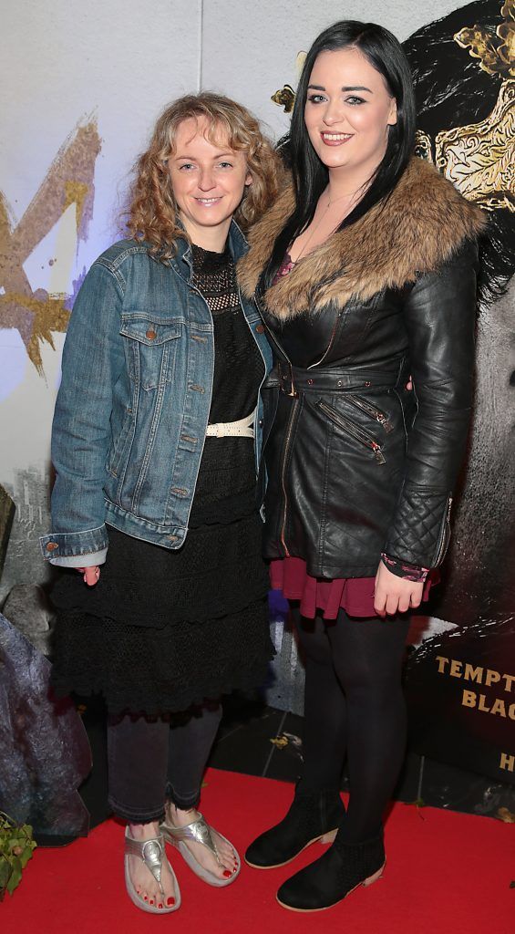 Tracy Flood and Fiona Cunningham pictured at the Irish Premiere Screening of King Arthur: Legend of the Sword at the Savoy Cinema on O'Connell Street, Dublin. Picture: Brian McEvoy