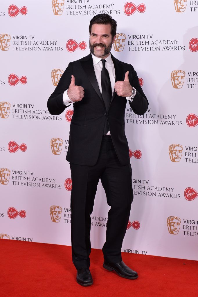 Rob Delaney poses in the Winner's room  at the Virgin TV BAFTA Television Awards at The Royal Festival Hall on May 14, 2017 in London, England.  (Photo by Jeff Spicer/Getty Images)