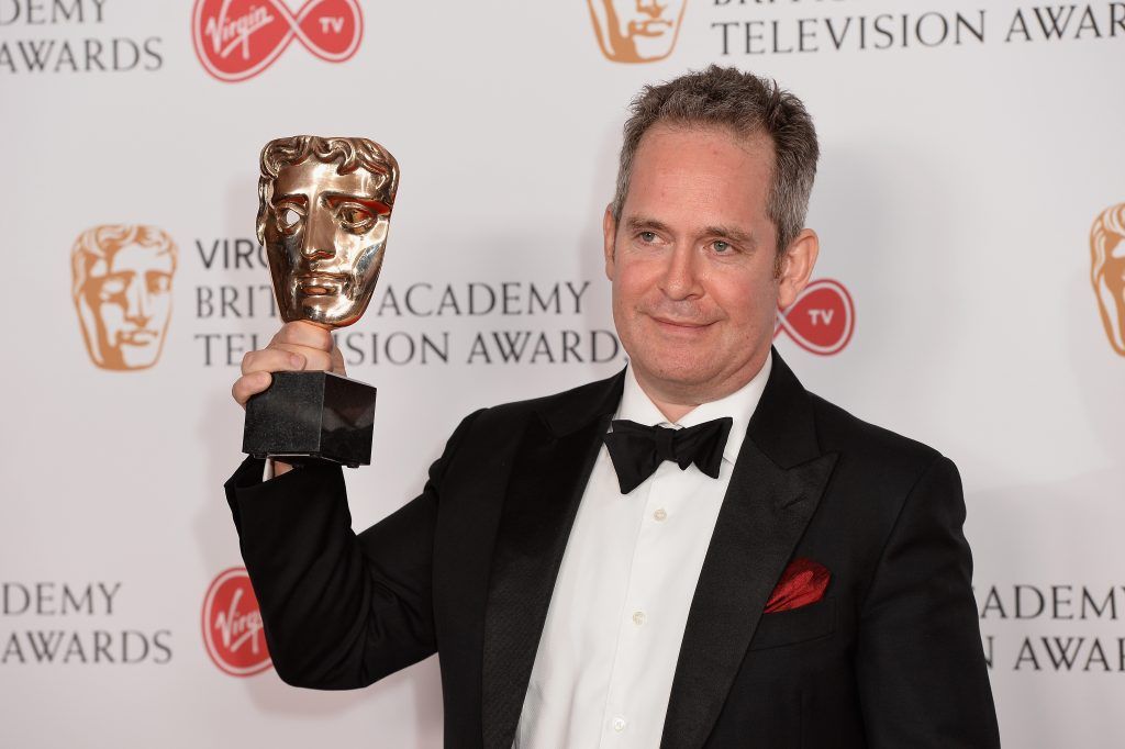 Tom Hollander, winner of the Supporting Actor award for 'The Night Manager', poses in the Winner's room at the Virgin TV BAFTA Television Awards at The Royal Festival Hall on May 14, 2017 in London, England.  (Photo by Jeff Spicer/Getty Images)