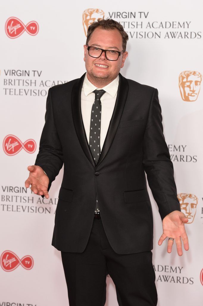 Alan Carr poses in the Winner's room at the Virgin TV BAFTA Television Awards at The Royal Festival Hall on May 14, 2017 in London, England.  (Photo by Jeff Spicer/Getty Images)