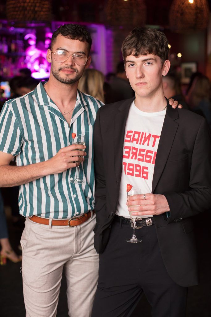 Adam Gaffey & Conor Davage pictured at the Primark International Menswear Influencer event in Dublin to launch the Bemusement High Summer Collection at Yamamori Tengu. Photo: Anthony Woods