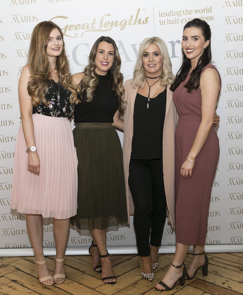 Willow Hair Boutique Orlaith Daly, Louise Welsh, Sarah Swift, Niamh Kennedy at the Great Lengths Awards 2017, held in Fade Street Social, Dublin. May 2017. Photographer - Paul Sherwood