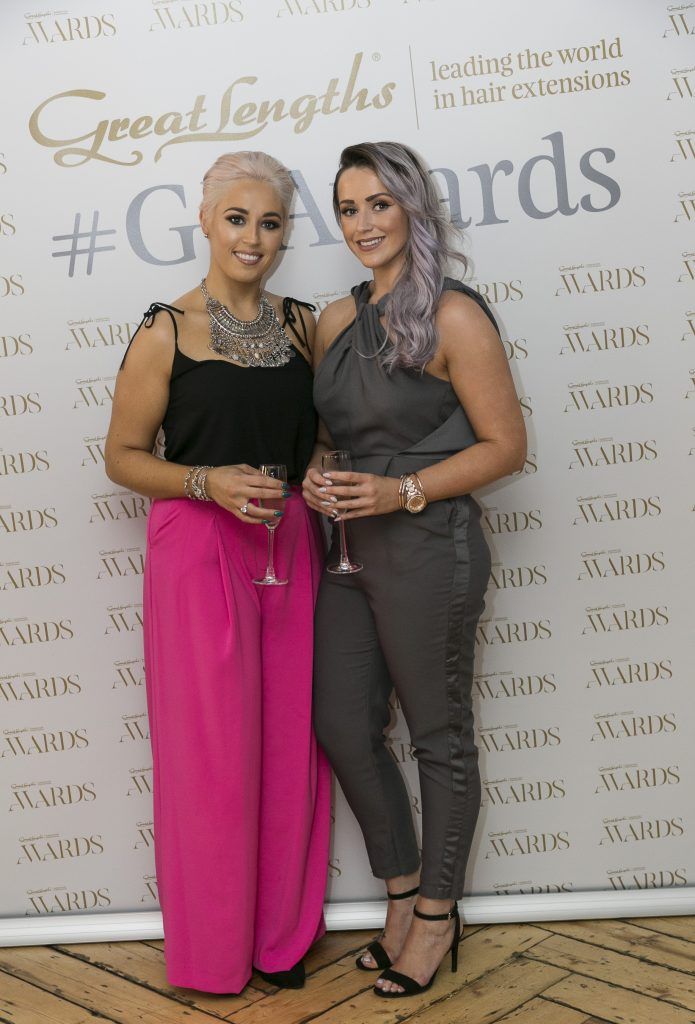 Biba Norah Hurley, Laura O’Malley at the Great Lengths Awards 2017, held in Fade Street Social, Dublin. May 2017. Photographer - Paul Sherwood