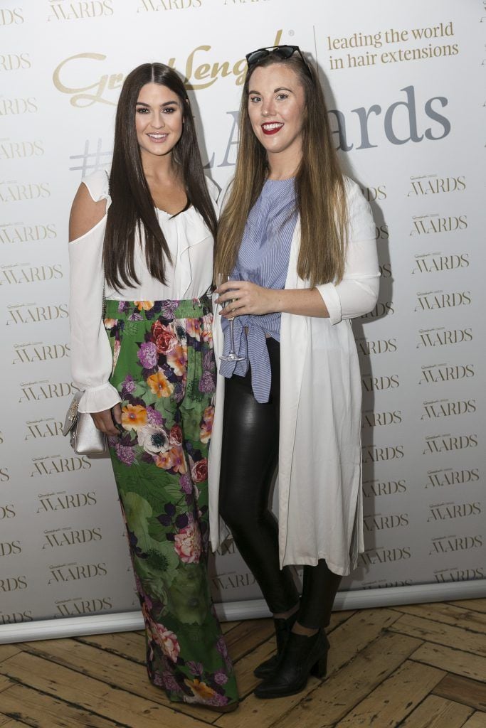 Lynn Kelly, Sarah Hanrahan at the Great Lengths Awards 2017, held in Fade Street Social, Dublin. May 2017. Photographer - Paul Sherwood