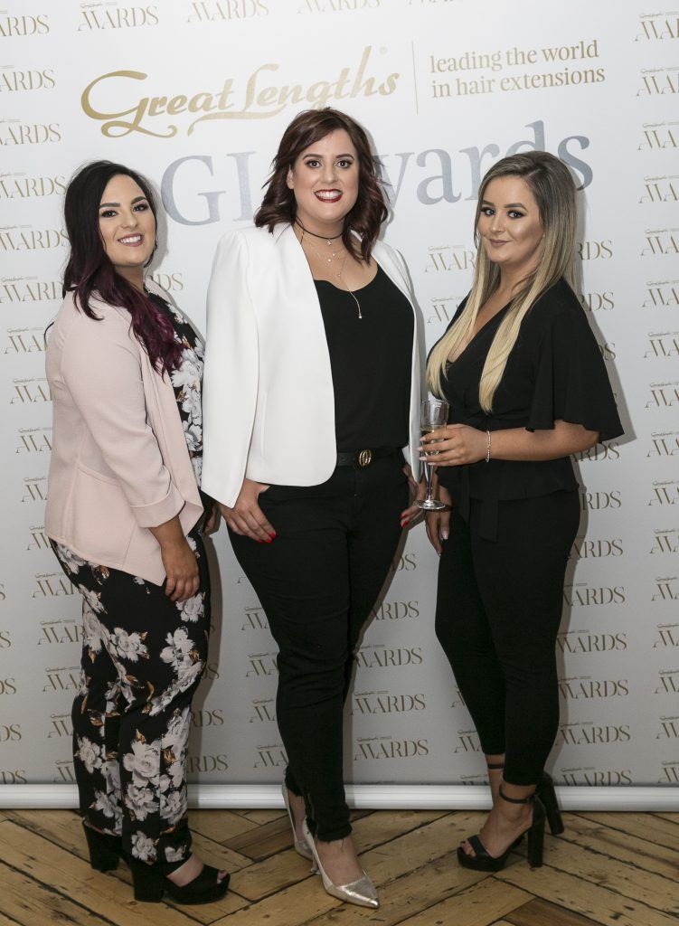 Halo Roisin Loonam, Elaine Wynne, Shannon McGuinness at the Great Lengths Awards 2017, held in Fade Street Social, Dublin. May 2017. Photographer - Paul Sherwood