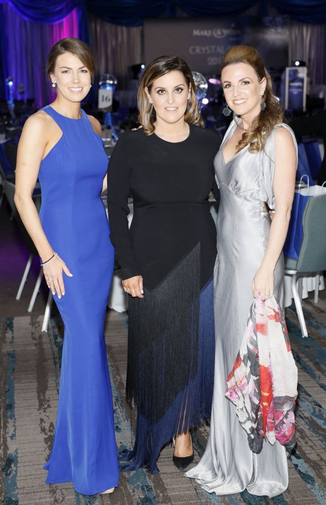 Justine Whitaker, Jenny McKeown and Darina Kennedy at the Make A Wish Crystal Ball 2017 held in the Clayton hotel Ballsbridge-photo Kieran Harnett