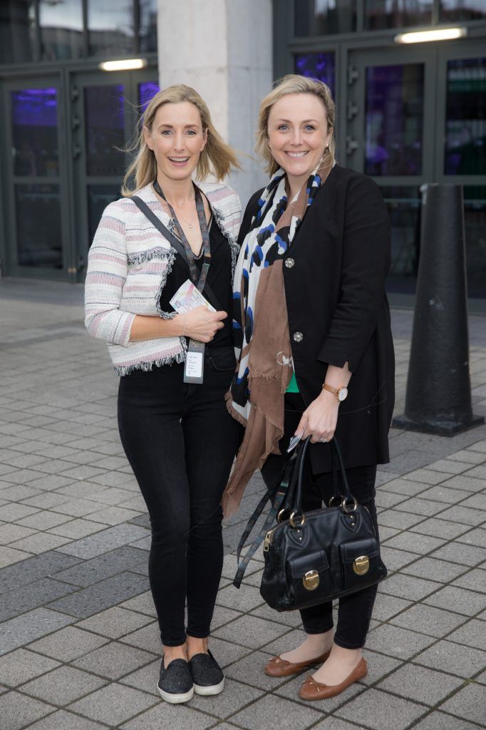 Renagh Howlett and Lynda Metcalfe pictured at the 1878, the Private Members Club at 3Arena before the Take That show. Pic: Naoise Culhane