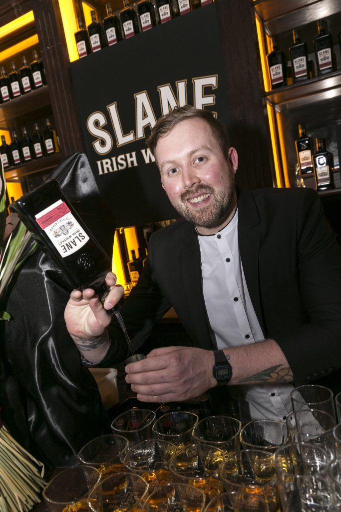 Free repro - Photo - Paul Sherwood
Launch of Slane Whiskey at the East Side Tavern, Leeson Street, Dublin. May 2017.
Official launch of Slane Irish Whiskey – a new to market premium Irish Whiskey brand, which will be distilled on the grounds of Slane Castle, Co. Meath
Pictured - Will Lynch - Brand Ambassador, pouring Slane Whiskey