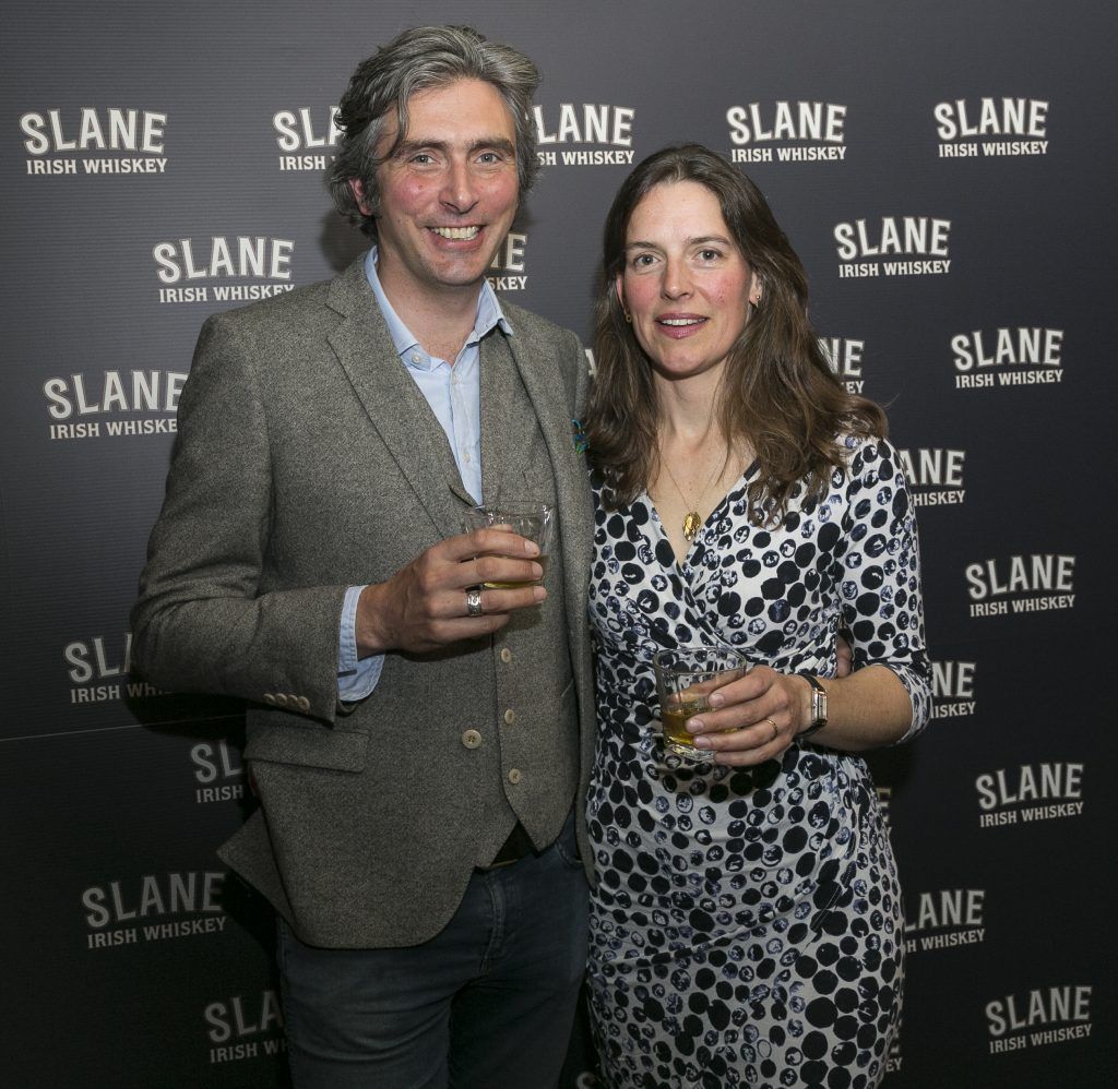Free repro - Photo - Paul Sherwood
Launch of Slane Whiskey at the East Side Tavern, Leeson Street, Dublin. May 2017.
Official launch of Slane Irish Whiskey – a new to market premium Irish Whiskey brand, which will be distilled on the grounds of Slane Castle, Co. Meath
Pictured - Alex & Carina Conyngham