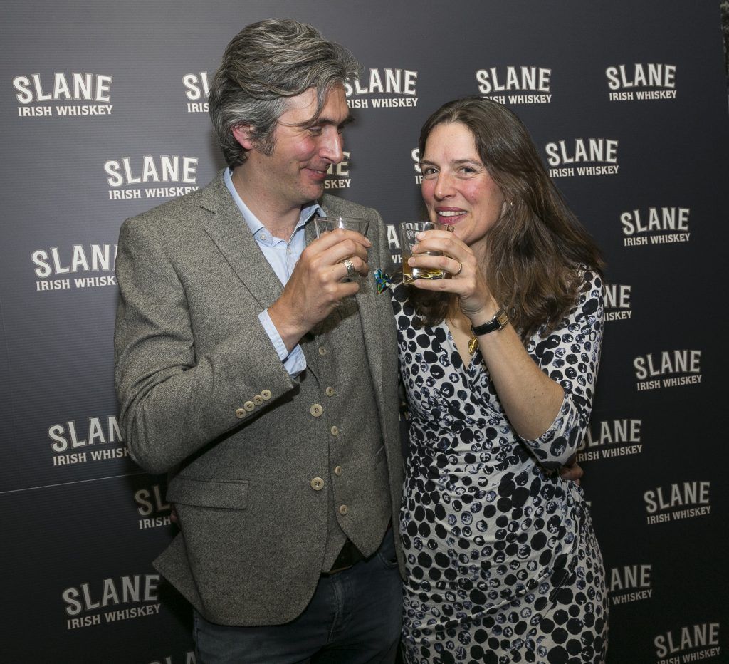 Free repro - Photo - Paul Sherwood
Launch of Slane Whiskey at the East Side Tavern, Leeson Street, Dublin. May 2017.
Official launch of Slane Irish Whiskey – a new to market premium Irish Whiskey brand, which will be distilled on the grounds of Slane Castle, Co. Meath
Pictured - Alex & Carina Conyngham