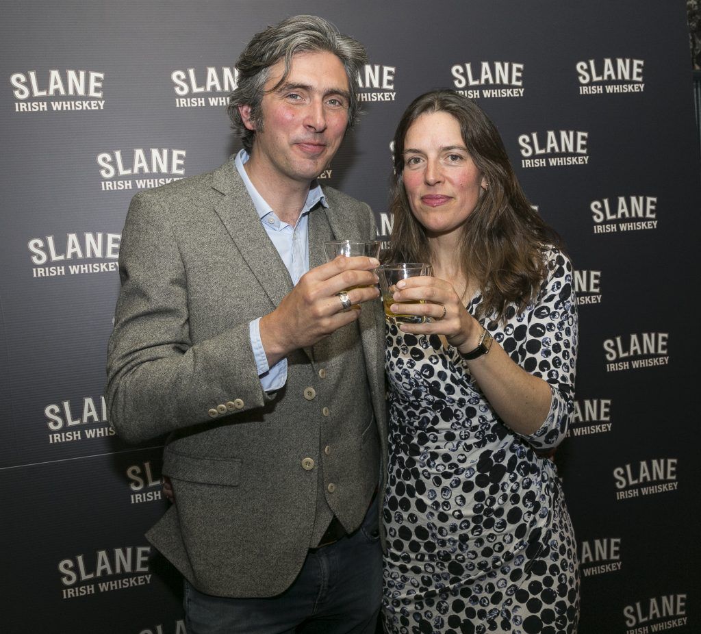 Free repro - Photo - Paul Sherwood
Launch of Slane Whiskey at the East Side Tavern, Leeson Street, Dublin. May 2017.
Official launch of Slane Irish Whiskey – a new to market premium Irish Whiskey brand, which will be distilled on the grounds of Slane Castle, Co. Meath
Pictured - Alex & Carina Conyngham