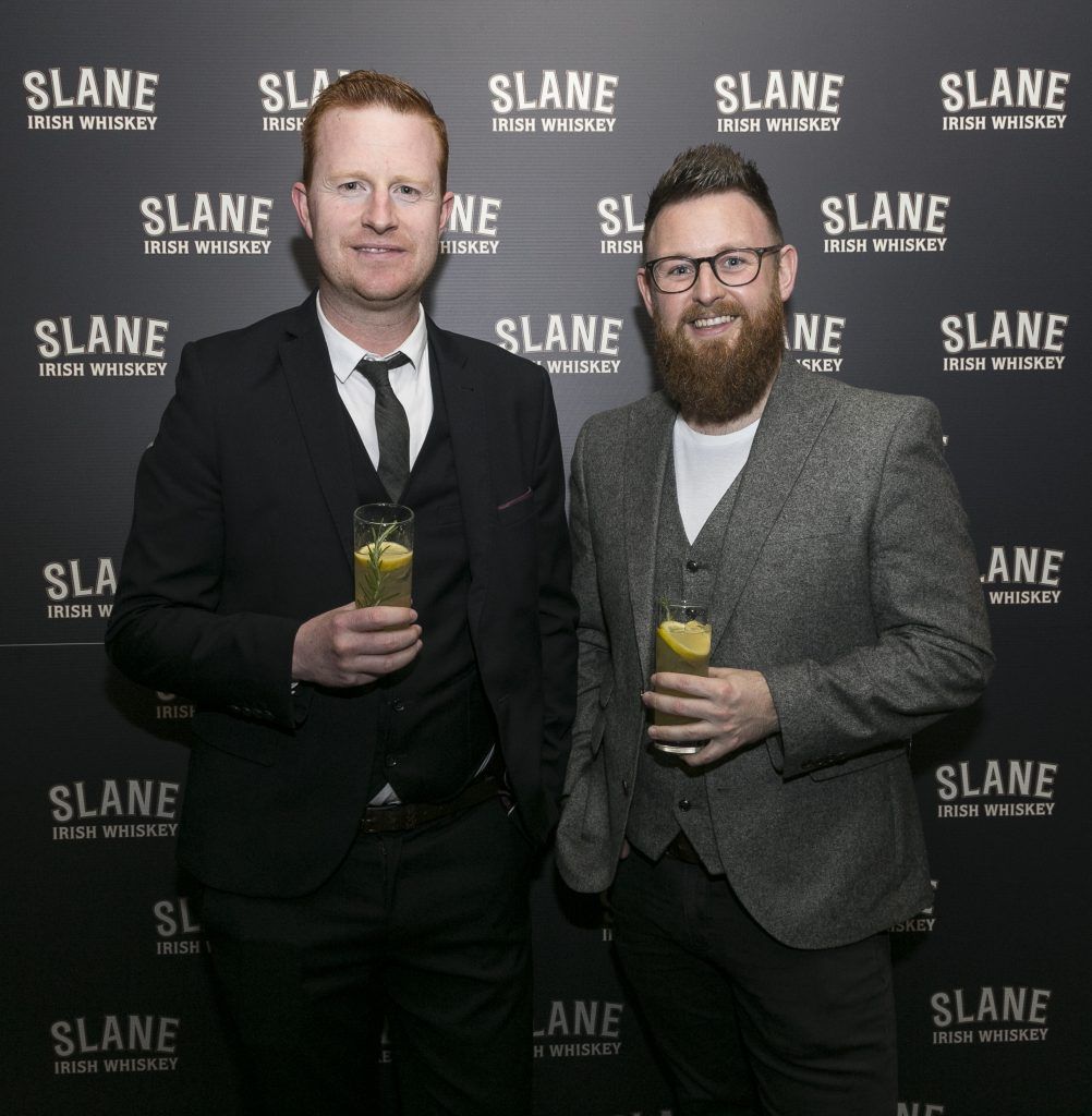 Free repro - Photo - Paul Sherwood
Launch of Slane Whiskey at the East Side Tavern, Leeson Street, Dublin. May 2017.
Official launch of Slane Irish Whiskey – a new to market premium Irish Whiskey brand, which will be distilled on the grounds of Slane Castle, Co. Meath
Pictured - Gary Byrne - Events Manager Slane Whiskey, Jay Basson