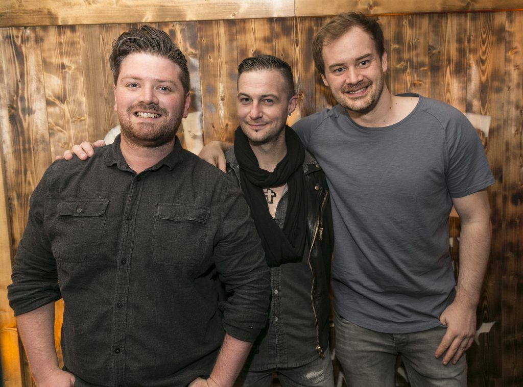 Free repro - Photo - Paul Sherwood
Launch of Slane Whiskey at the East Side Tavern, Leeson Street, Dublin. May 2017.
Official launch of Slane Irish Whiskey – a new to market premium Irish Whiskey brand, which will be distilled on the grounds of Slane Castle, Co. Meath
Pictured - Crossy, Fergal D'Arcy, Cormac Moore