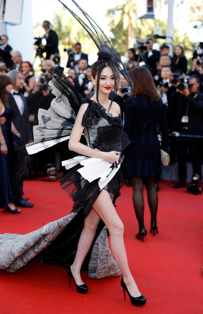 Lan Yan (English name Crazybarby Len Lan Yan)  attends the "Ismael's Ghosts (Les Fantomes d'Ismael)" screening and Opening Gala during the 70th annual Cannes Film Festival at Palais des Festivals on May 17, 2017 in Cannes, France.  (Photo by Andreas Rentz/Getty Images)