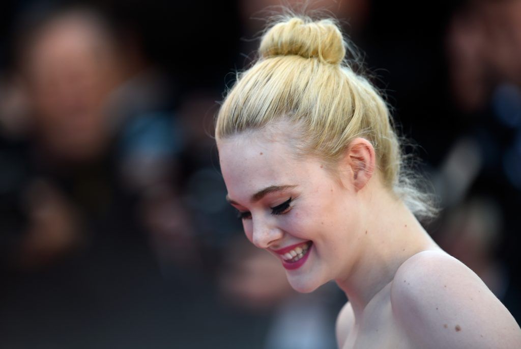 Actress Elle Fanning attends the "Ismael's Ghosts (Les Fantomes d'Ismael)" screening and Opening Gala during the 70th annual Cannes Film Festival at Palais des Festivals on May 17, 2017 in Cannes, France.  (Photo by Antony Jones/Getty Images)