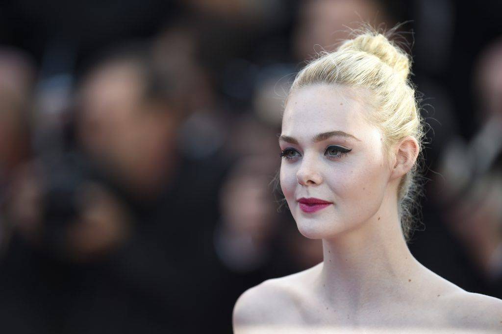 Actress Elle Fanning attends the "Ismael's Ghosts (Les Fantomes d'Ismael)" screening and Opening Gala during the 70th annual Cannes Film Festival at Palais des Festivals on May 17, 2017 in Cannes, France.  (Photo by Antony Jones/Getty Images)