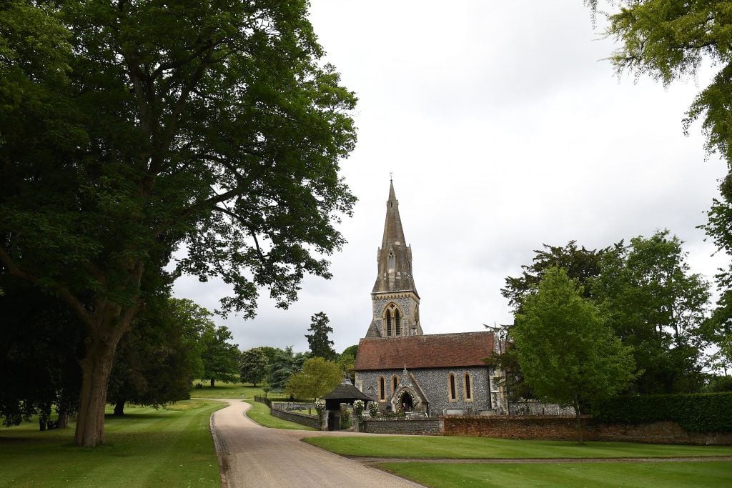 A view of St Mark's Church, seen after of the wedding of Pippa Middleton and James Matthews in Englefield, west of London, on May 20, 2017. (Photo by JUSTIN TALLIS/AFP/Getty Images)