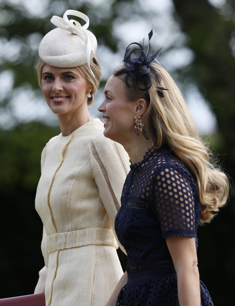 Donna Air, left, arrives at St Mark's Church ahead of the wedding of Pippa Middleton and James Matthews on May 20, 2017 in Englefield, England. (Photo by Kirsty Wigglesworth - Pool/Getty Images)