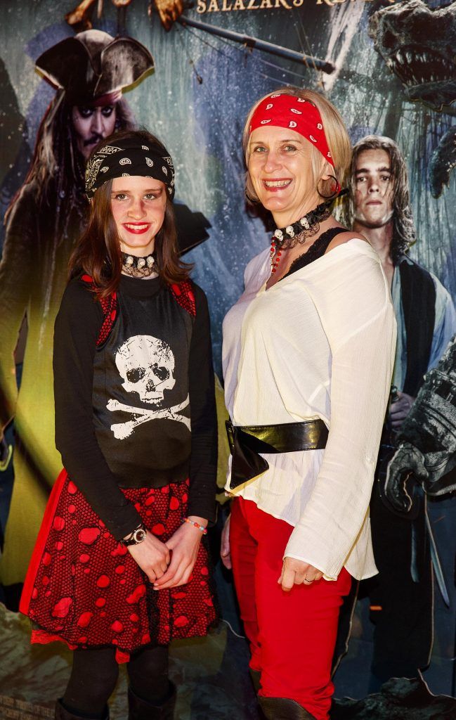 Sophie Hammond (12) and Grainne Vavasour pictured at a special preview screening of Disney's all new Pirates of the Caribbean: Salazar's Revenge at the Savoy Cinema, Dublin (20th May 2017). Picture Andres Poveda