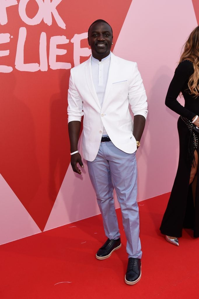 Akon attends the Fashion for Relief event during the 70th annual Cannes Film Festival at Aeroport Cannes Mandelieu on May 21, 2017 in Cannes, France.  (Photo by Antony Jones/Getty Images)