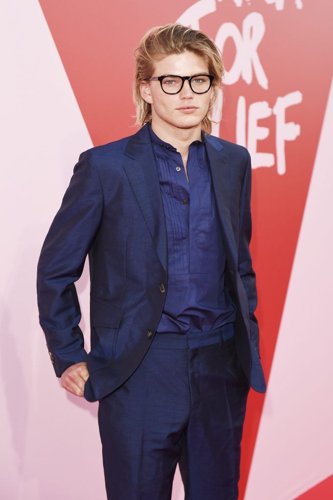Jordan Barrett attends the Fashion for Relief event during the 70th annual Cannes Film Festival at Aeroport Cannes Mandelieu on May 21, 2017 in Cannes, France.  (Photo by Antony Jones/Getty Images)