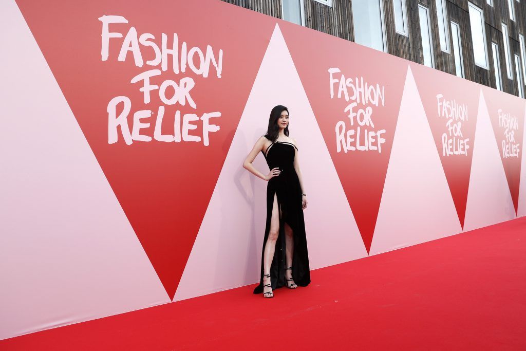 Ming Xi attends the Fashion for Relief event during the 70th annual Cannes Film Festival at Aeroport Cannes Mandelieu on May 21, 2017 in Cannes, France.  (Photo by Tristan Fewings/Getty Images)