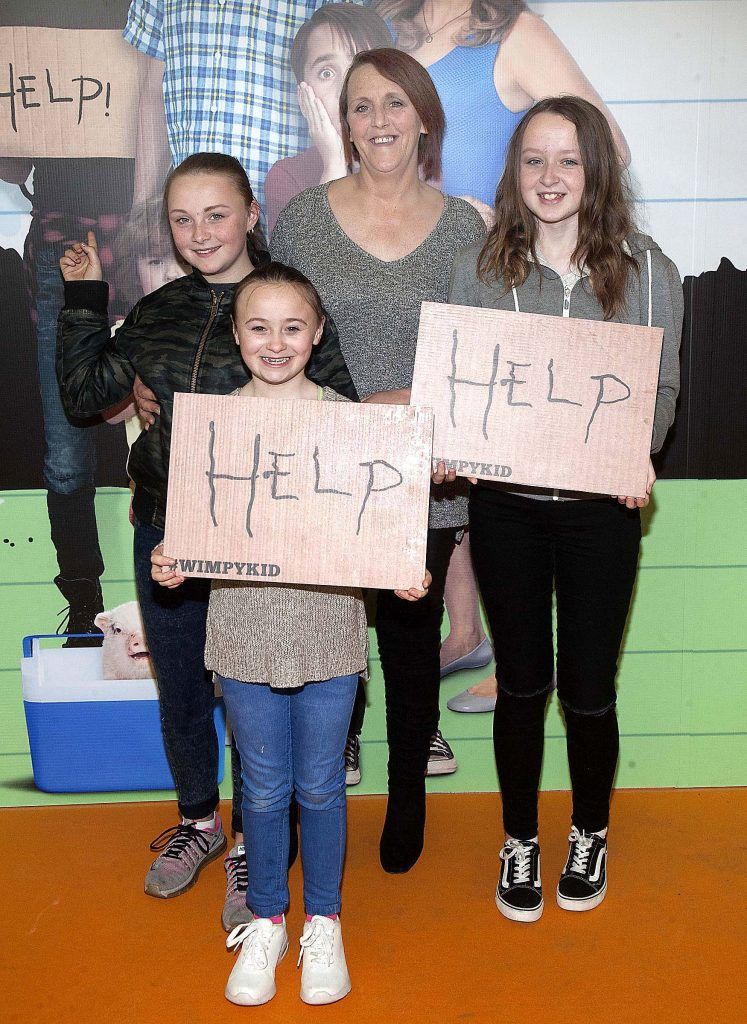 Jacqueine Andrews, Shauna Andrews, Halle Andrews and Emma Andrews at the special preview screening of Diary of A Whimpy Kid: The Long Haul at the Odeon Cinema in Point Village, Dublin. Picture: Patrick O'Leary