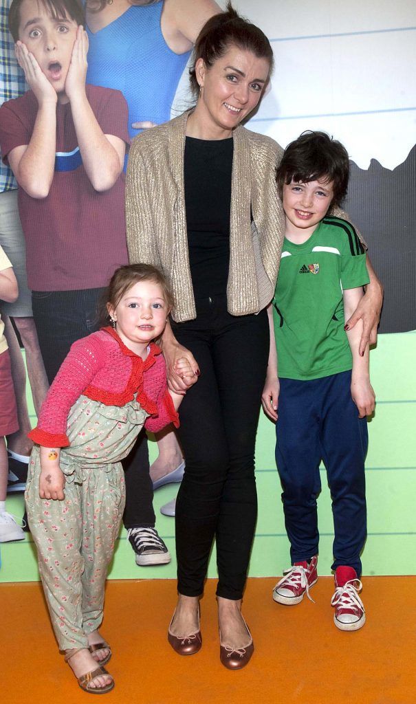Amelia Crowley, Rosalita Brophy and Esme Brophy  at the special preview screening of Diary of A Whimpy Kid: The Long Haul at the Odeon Cinema in Point Village, Dublin. Picture: Patrick O'Leary