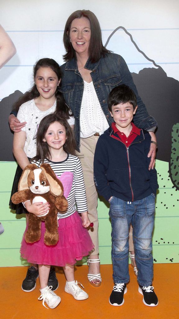 Elaine Drennan, Hannah Divito, Tara Divito and Conor Divito at the special preview screening of Diary of A Whimpy Kid: The Long Haul at the Odeon Cinema in Point Village, Dublin. Picture: Patrick O'Leary