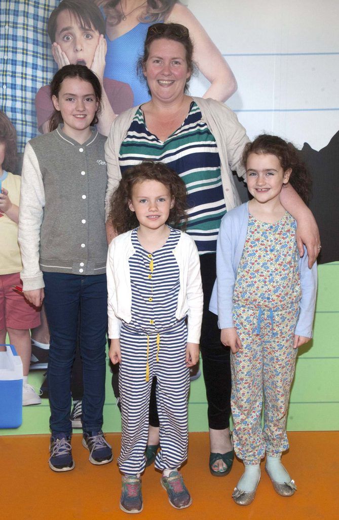 Yvonne Carroll, Nora Burke, Aoife Burke  and Niamh Burke at the special preview screening of Diary of A Whimpy Kid: The Long Haul at the Odeon Cinema in Point Village, Dublin. Picture: Patrick O'Leary