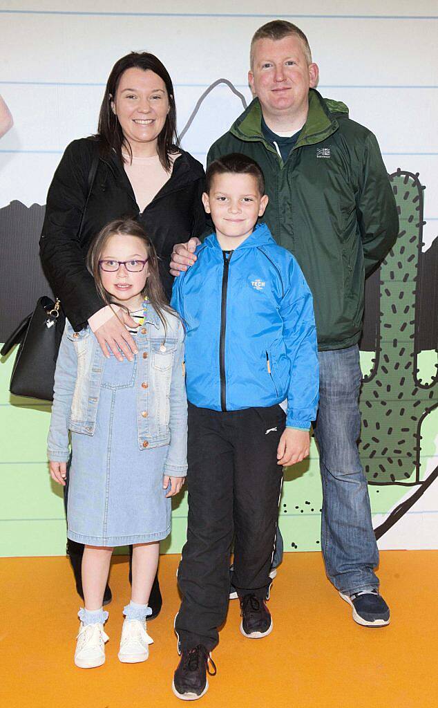 Francesca Flynn and Barry Flynn with Holly Kelly and Eoin Flynn at the special preview screening of Diary of A Whimpy Kid: The Long Haul at the Odeon Cinema in Point Village, Dublin. Picture: Patrick O'Leary