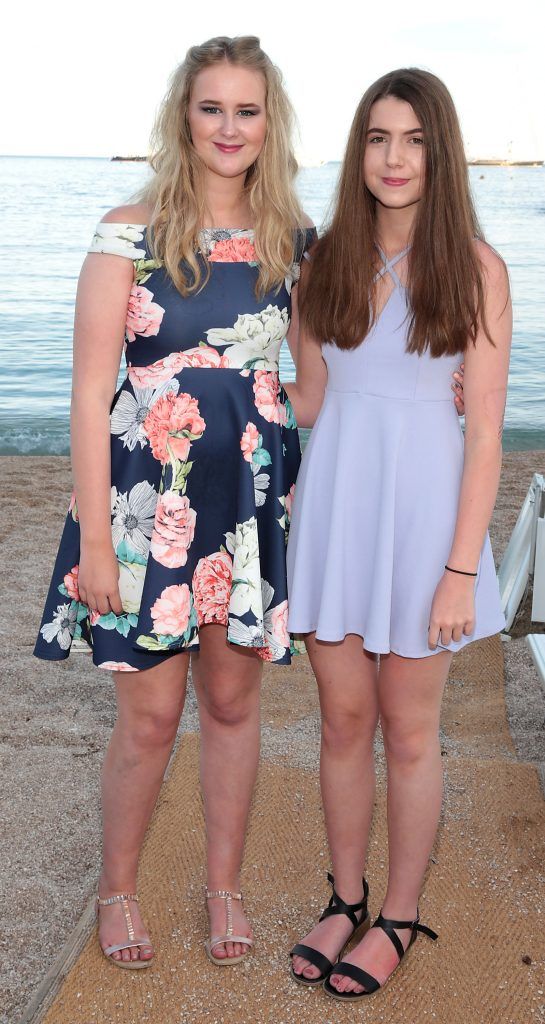 Kelsie Stoker and Kelsey Banks pictured as the Junk Kouture finalists attended the 70th annual Cannes Film Festival in France. Picture: Brian McEvoy