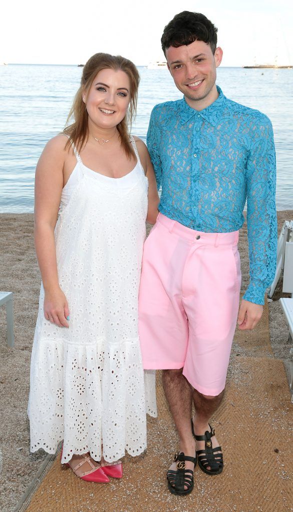 Ciara Armstrong and James Kavanagh  pictured as the Junk Kouture finalists attended the 70th annual Cannes Film Festival in France. Picture: Brian McEvoy