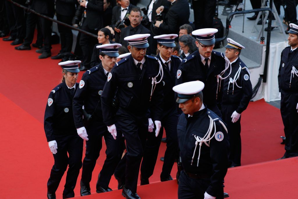 General view of the security as they attend the 70th Anniversary of the 70th annual Cannes Film Festival at Palais des Festivals on May 23, 2017 in Cannes, France.  (Photo by Andreas Rentz/Getty Images)