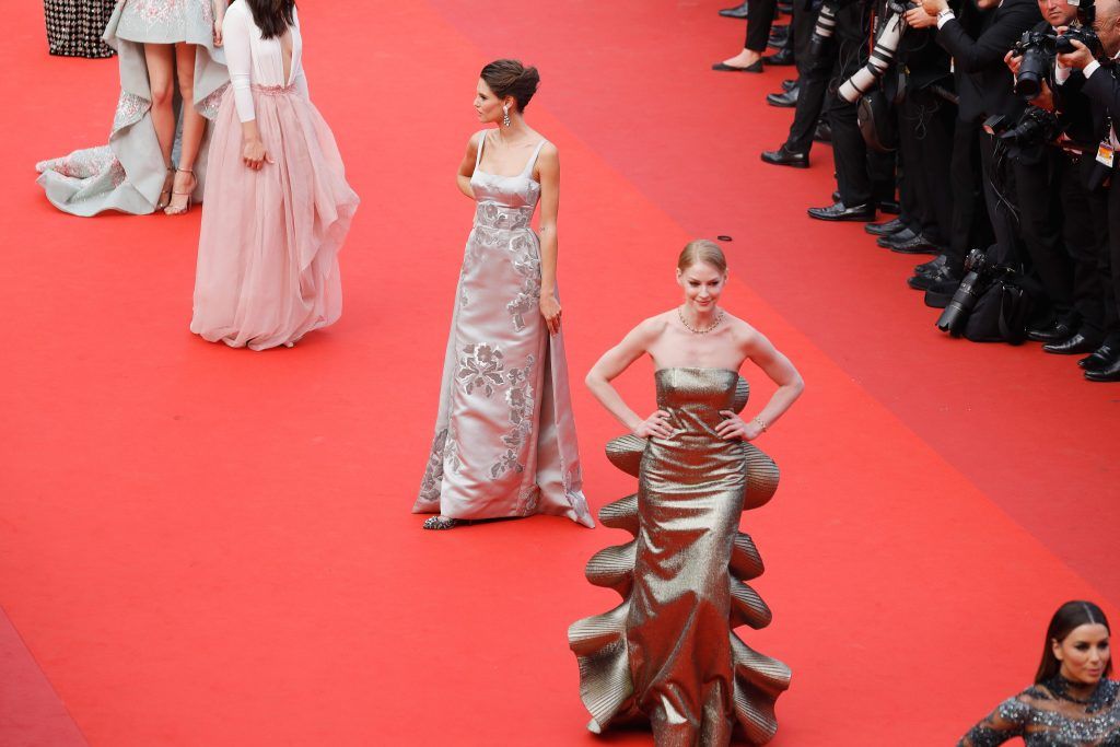 Bianca Balti and Svetlana Khodchenkova attend the 70th Anniversary of the 70th annual Cannes Film Festival at Palais des Festivals on May 23, 2017 in Cannes, France.  (Photo by Andreas Rentz/Getty Images)