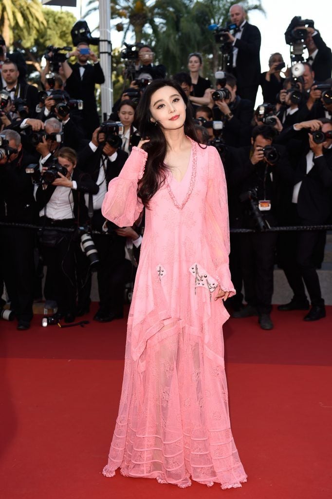 Fan Bingbing attends the 70th Anniversary of the 70th annual Cannes Film Festival at Palais des Festivals on May 23, 2017 in Cannes, France.  (Photo by Antony Jones/Getty Images)