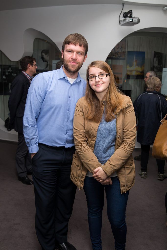 Sean Murphy, Emma English pictured at the launch of the 60's Summer of Love exhibition featuring legendary singer Donovan Leitch which opened at the Museum of Style Icons at Newbridge Silverware. Pic by Conor Healy